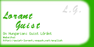 lorant guist business card